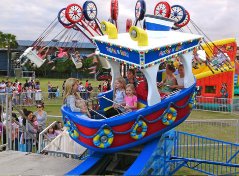 Mini Rocking Tug ride for hire Brisbane