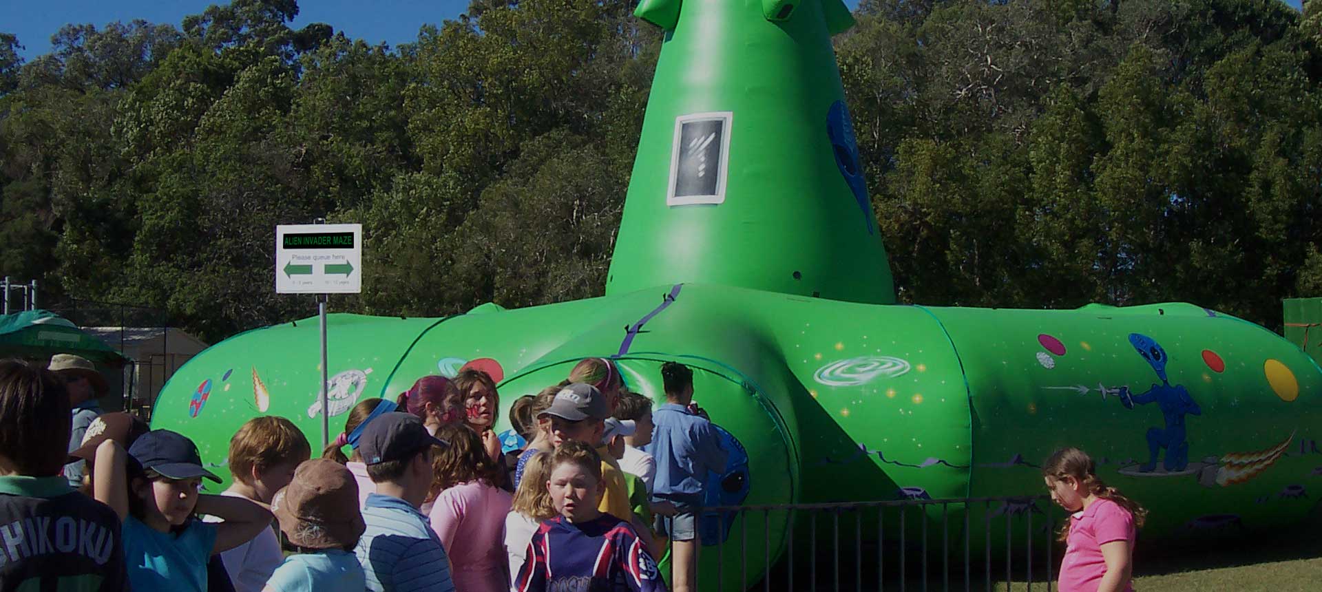 Jubilee Entertainment Alien Invader Maze for hire Brisbane