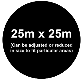 Mobile Laser Skirmish dimensions
