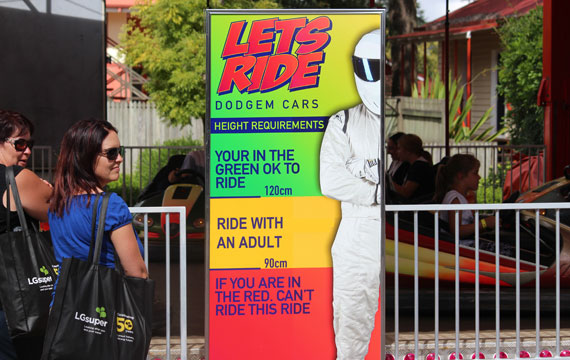 Dodgem Car Height Sign